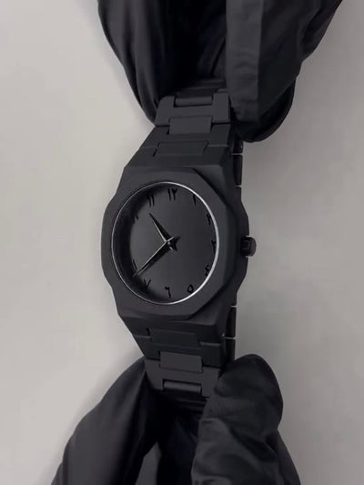 Black Aura Arabic Quartz Watch – Titans Fury